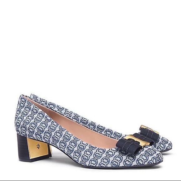 Tory Burch Gemini Link Bow Pump Size 6 - Picture 1 of 10
